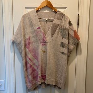 Moth Multicolor Abstract V-Neck sweater